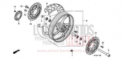 ROUE AVANT CB600FC de 2012
